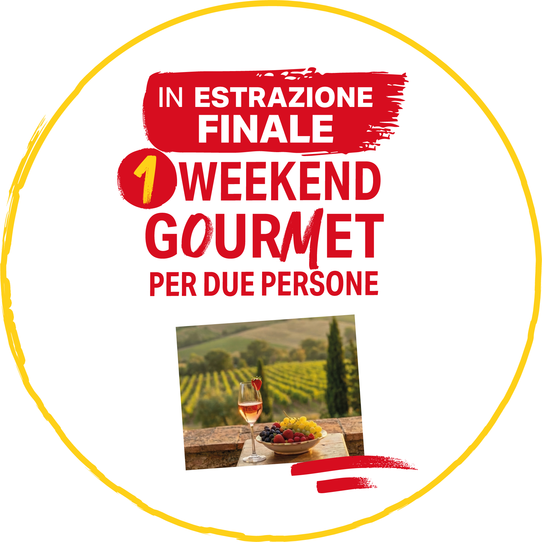 In estrazione finale un weekend gourmet per due persone